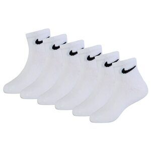 NWT Nike Kids Young Athletes Lightweight Ankle Socks White 6-Pair 7C-10C